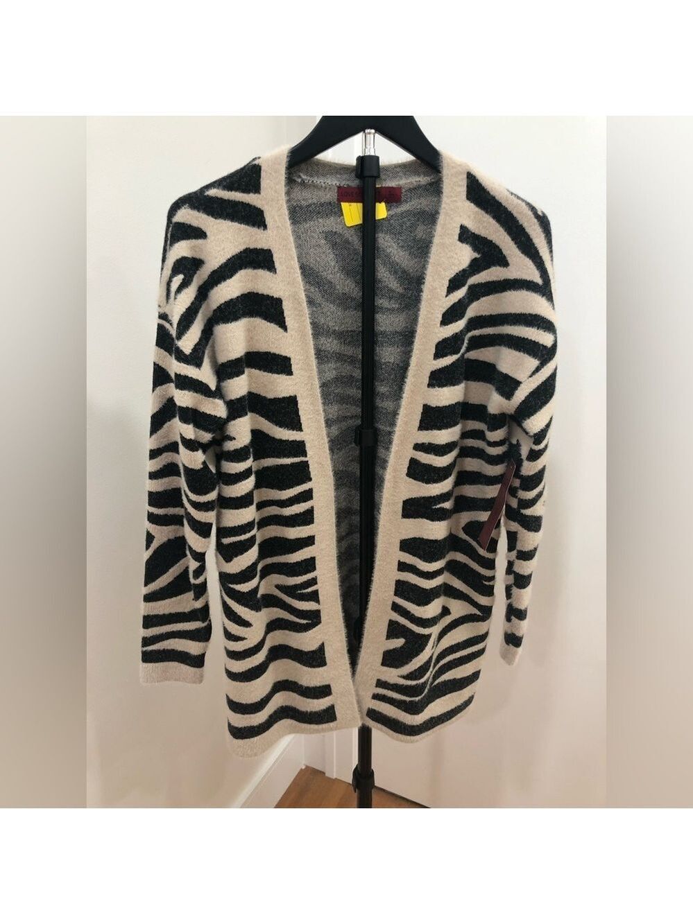 514. Love Scarlett Zebra Patterned Black and Cream Cardigan. NWT.